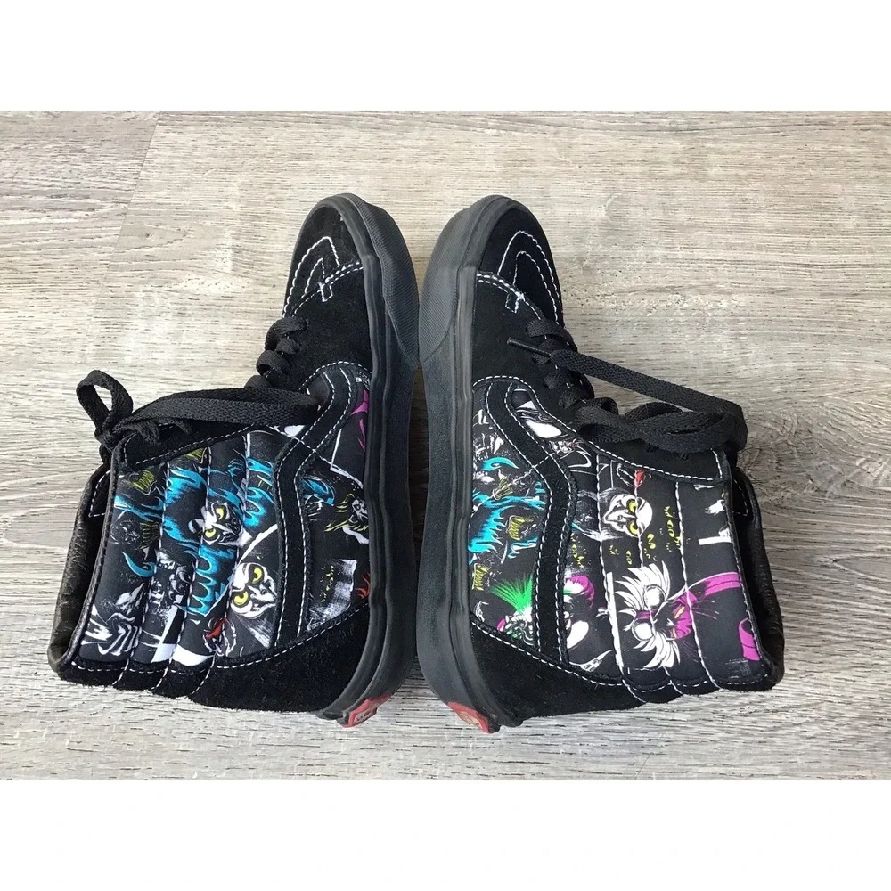 Vans X Disney 100 Villains Unisex Black high-top Men's Size 5 Women's size 6.5